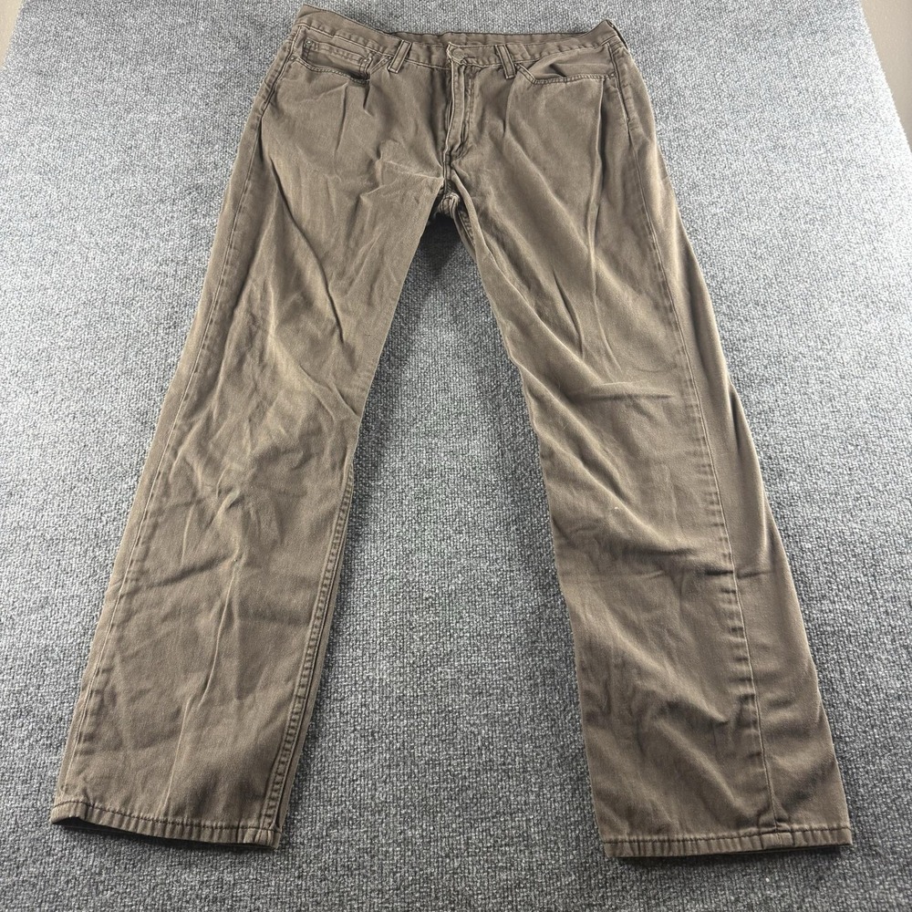 Levi's 514 Jeans Mens 36x32 Brown Regular Straight Leg Denim Pants A01647
